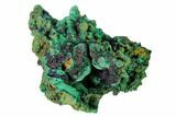 Sparkling Azurite Crystals With Malachite - Laos #146654-1